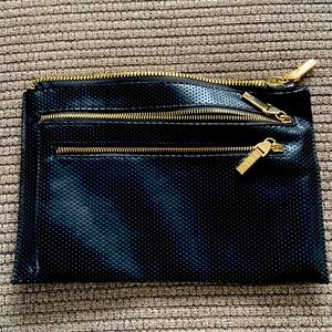 Black zippered clutch